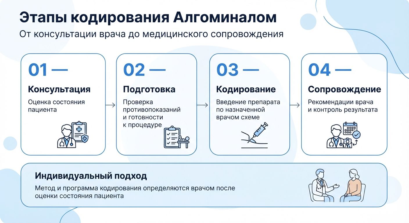 Кодирование препаратом «Алгоминал» в Салавате инфографика